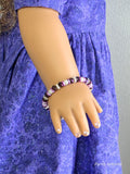 Sparkling purple stacking bracelet for 18 inch girl doll | American made | Purely Splendid