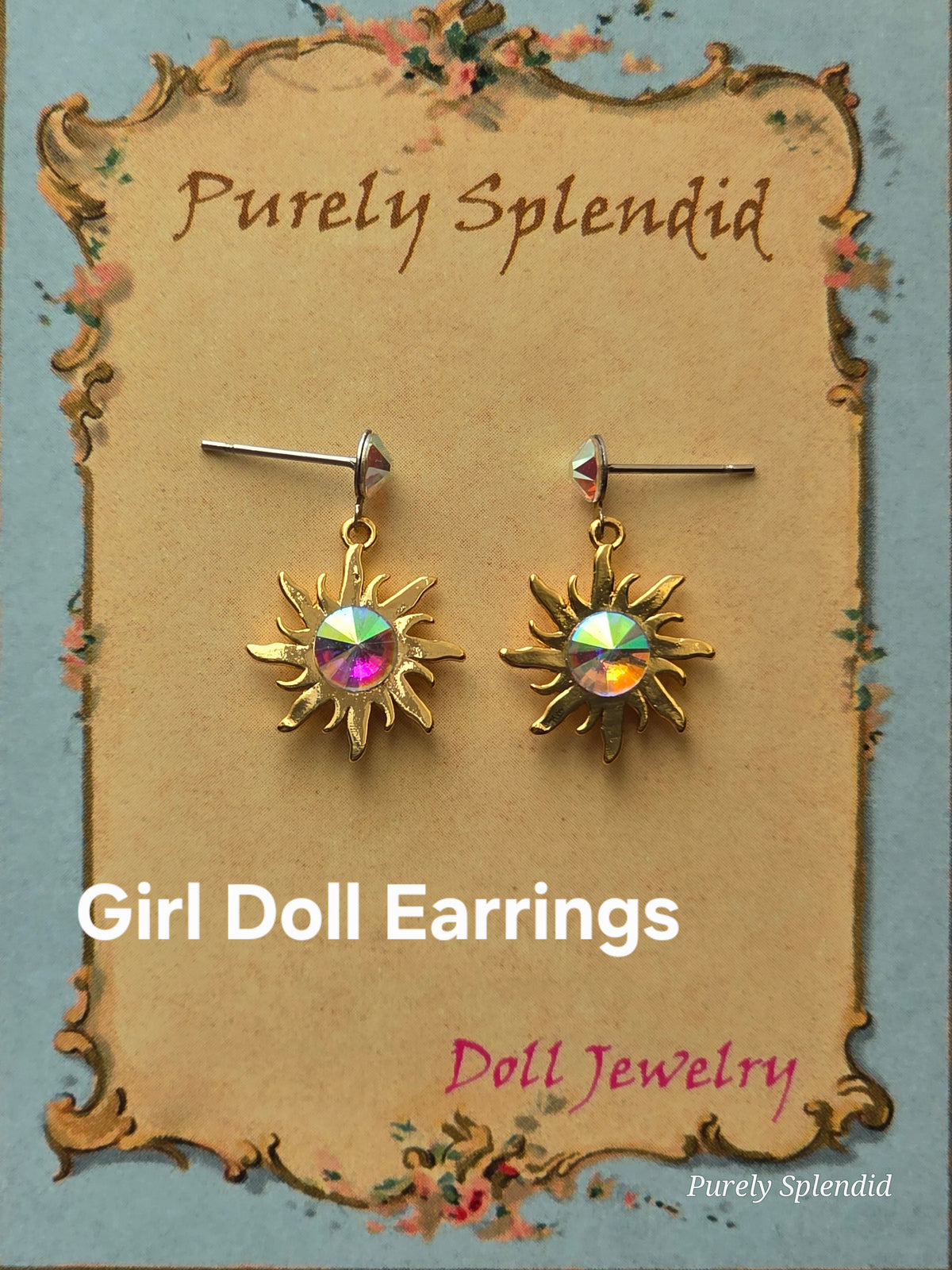 Rapunzel Girl Doll Earrings / American made/ Purely Splendid