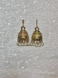 American made traditional Gold Jhumki Earrings for 18 inch girl dolls / Purely Splendid