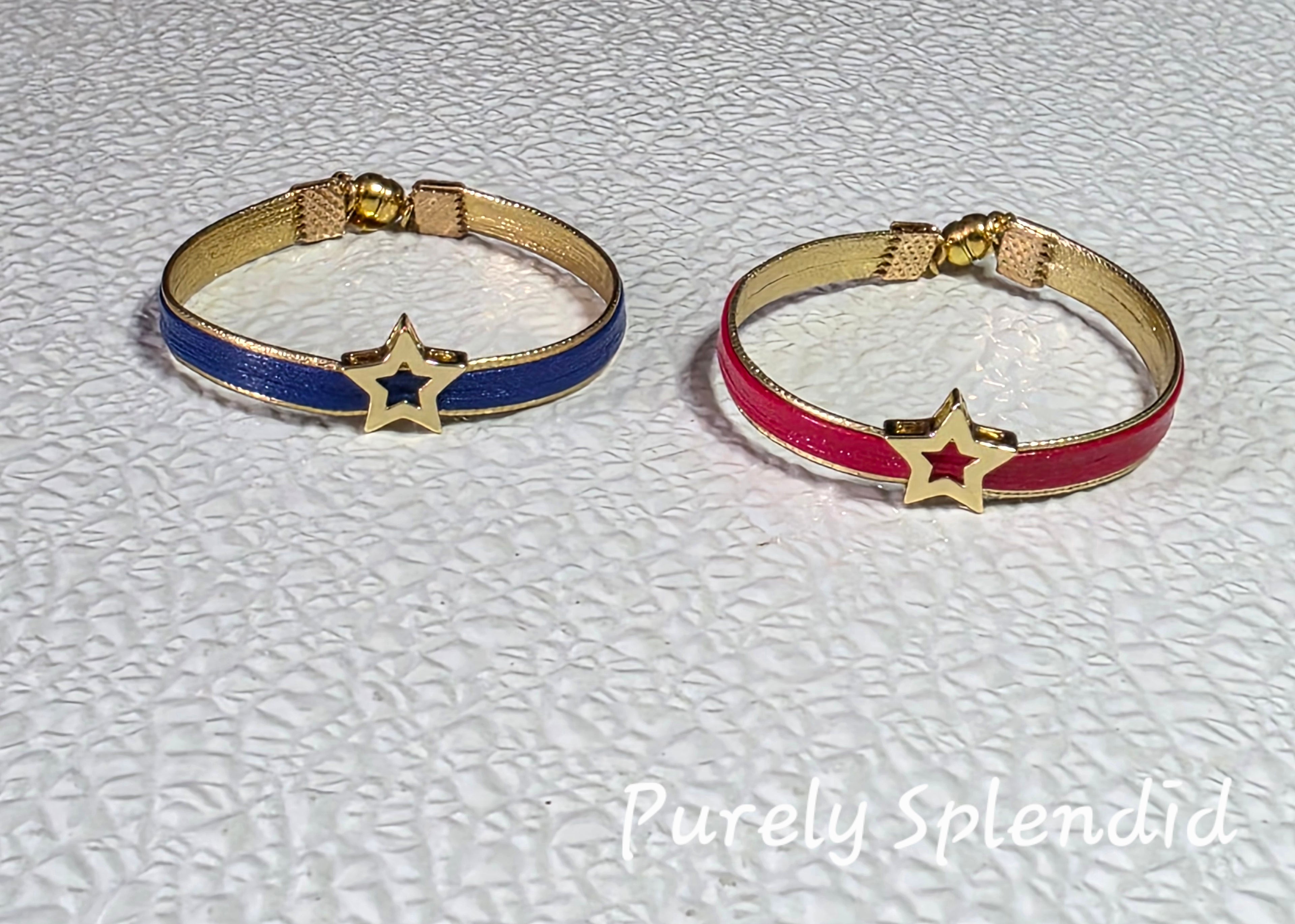 gold star choker necklace in two colors for 18 inch girl dolls American made / Purely Splendid