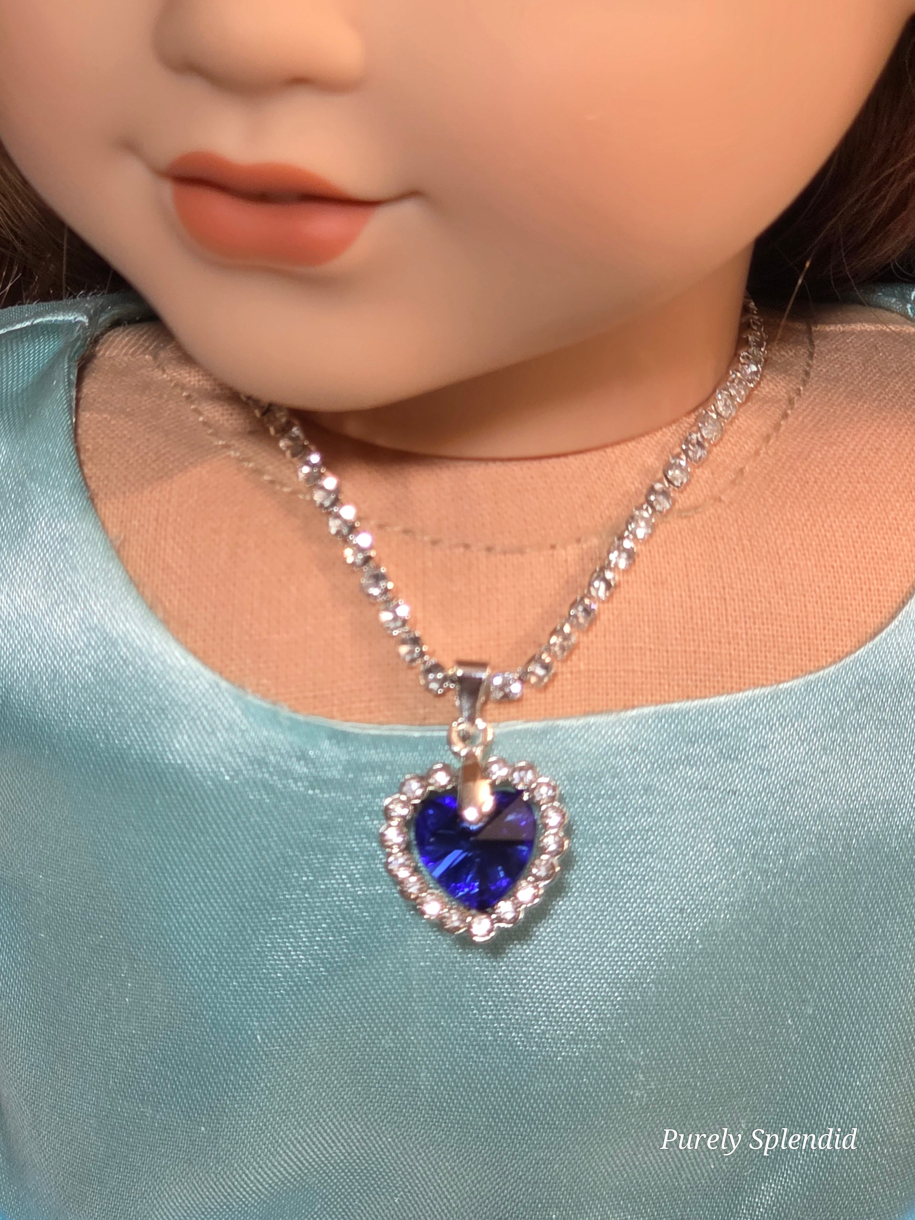 Titanic Blue Heart Necklace