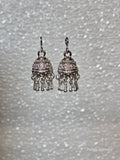 American made Silver colored Jhumki Earring Dangles for dolls who wear 2mm studs / Purely Splendid 