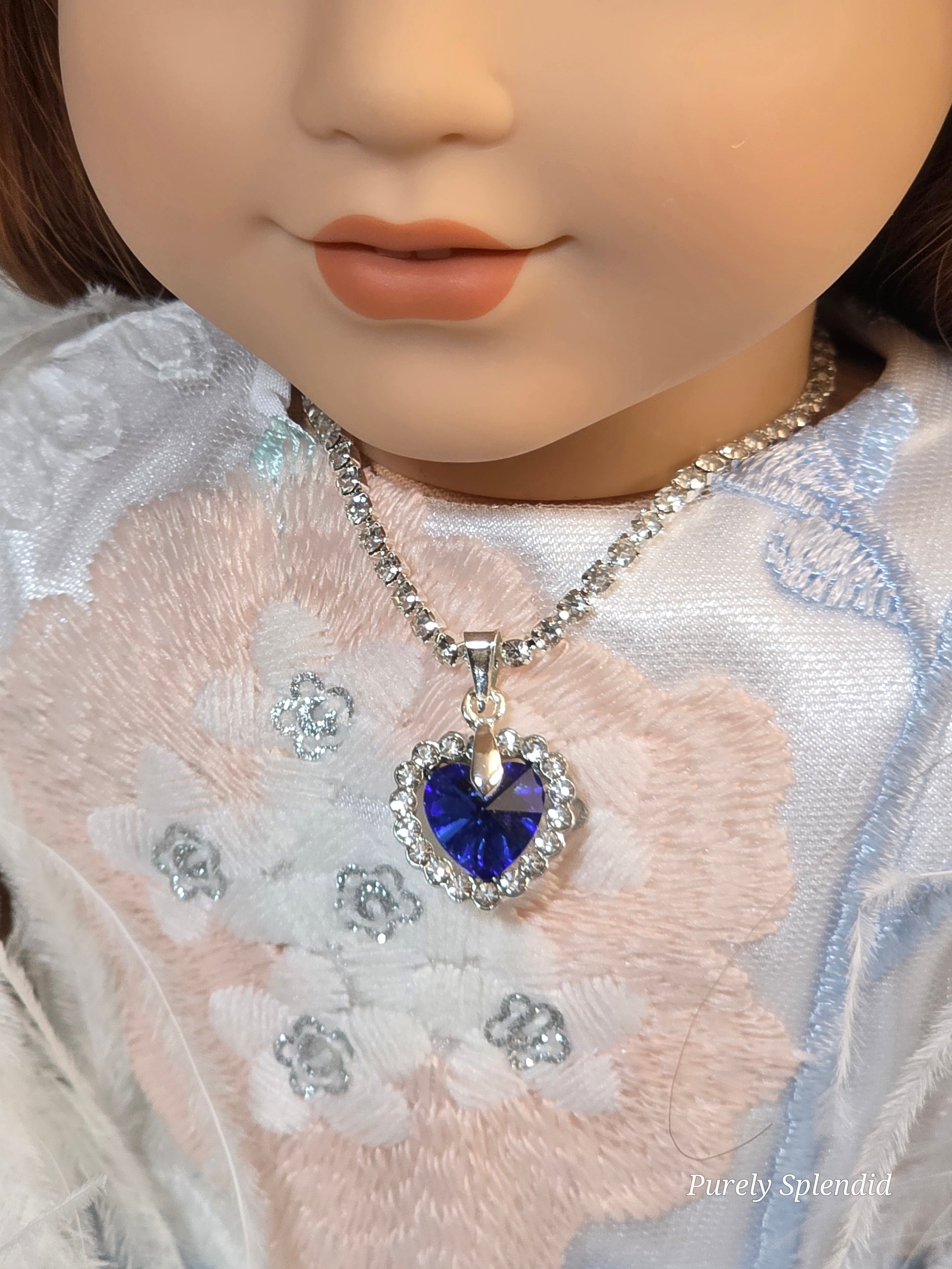 Titanic Blue Heart Necklace