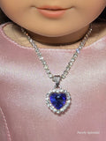 Titanic Blue Heart Necklace