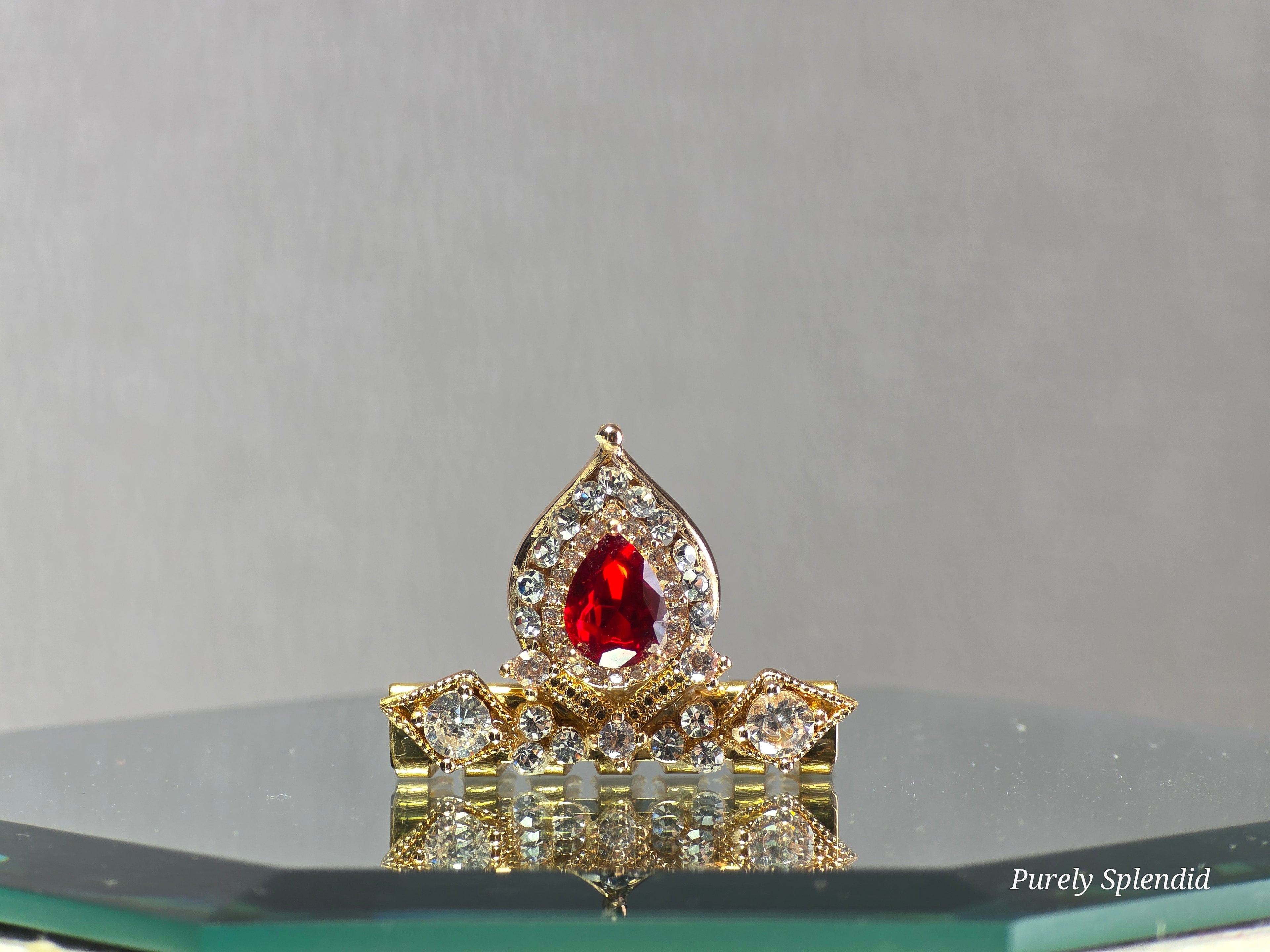 sparkling red Jasmine Crown for dolls such as 18 inch