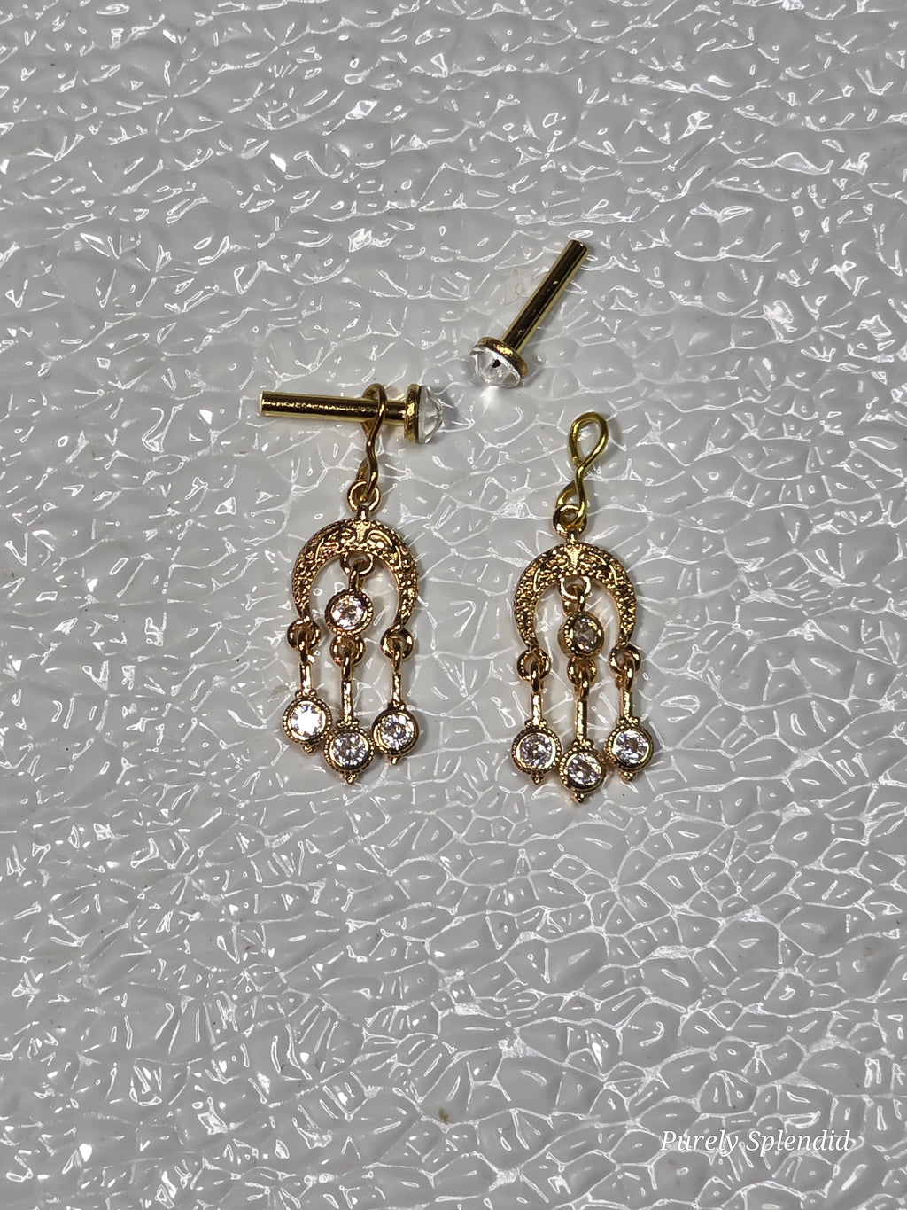 Indian Earrings for dolls who wear 2mm Studs and Sparkling Studs