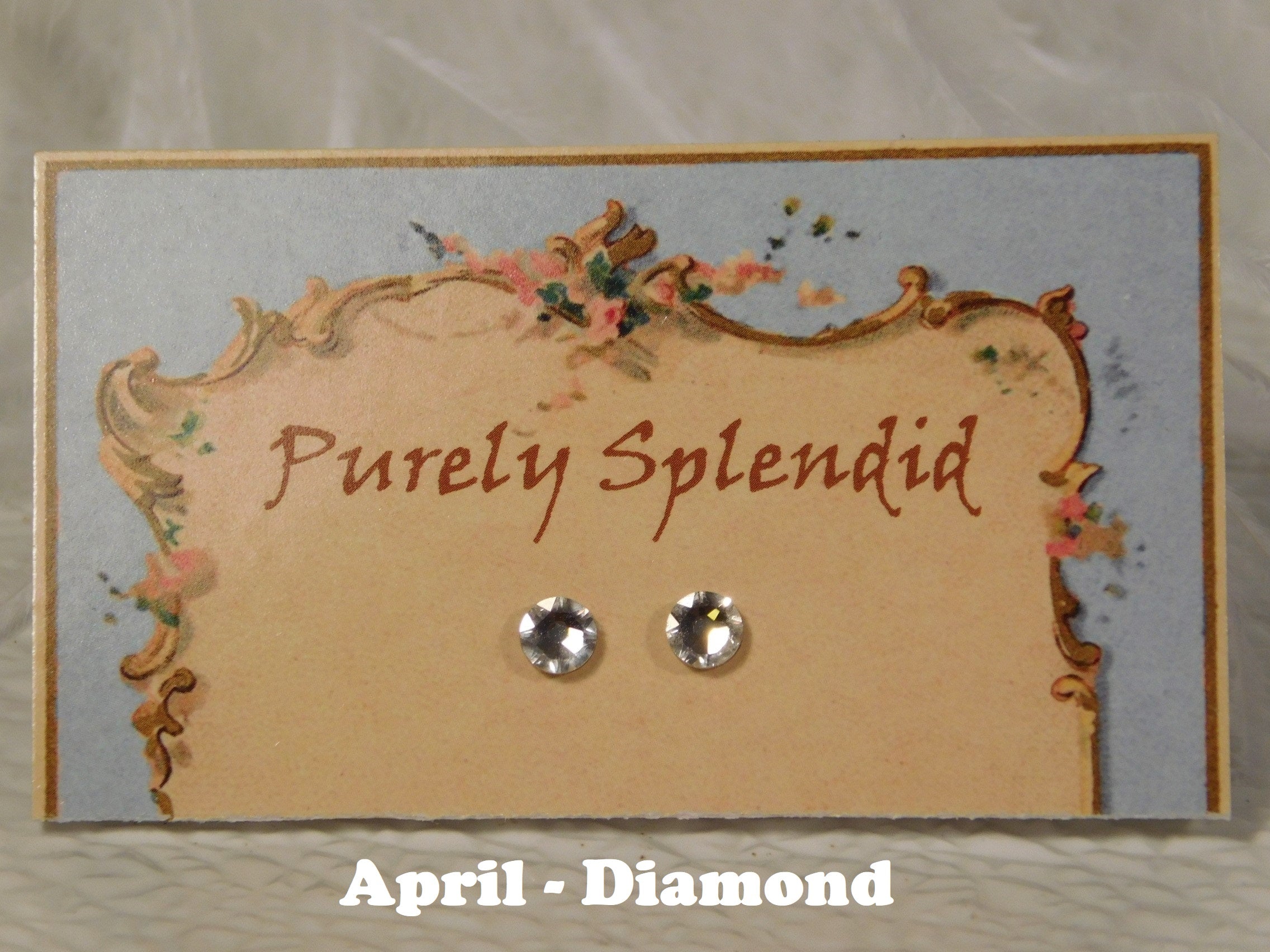 April Birthstone Diamond Studs for 18 inch dolls