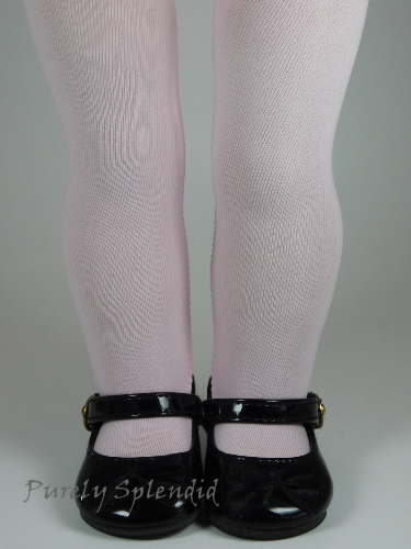 Barely there pink ballet tights for 18 inch dolls - American made nylon spandex