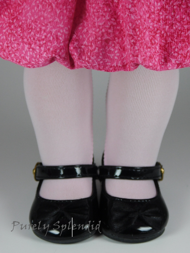 Barely There Pink Ballet Tights shown on an 18 inch doll