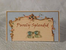 Load image into Gallery viewer, Light Green Bear Stud Earrings for 2mm sized earring holes
