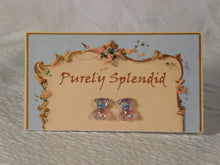 Load image into Gallery viewer, Light Purple Bear Stud Earrings for dolls who wear 2mm studs
