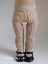 Load image into Gallery viewer, Beige Fishnet Tights for 18 inch dolls
