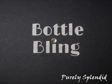 Load image into Gallery viewer, black box with the words Bottle Bling in silver
