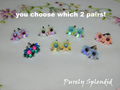 Colorful Daisy 2mm Stud Earrings for dolls