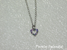 Load image into Gallery viewer, Colorful Sparkling Heart Necklace
