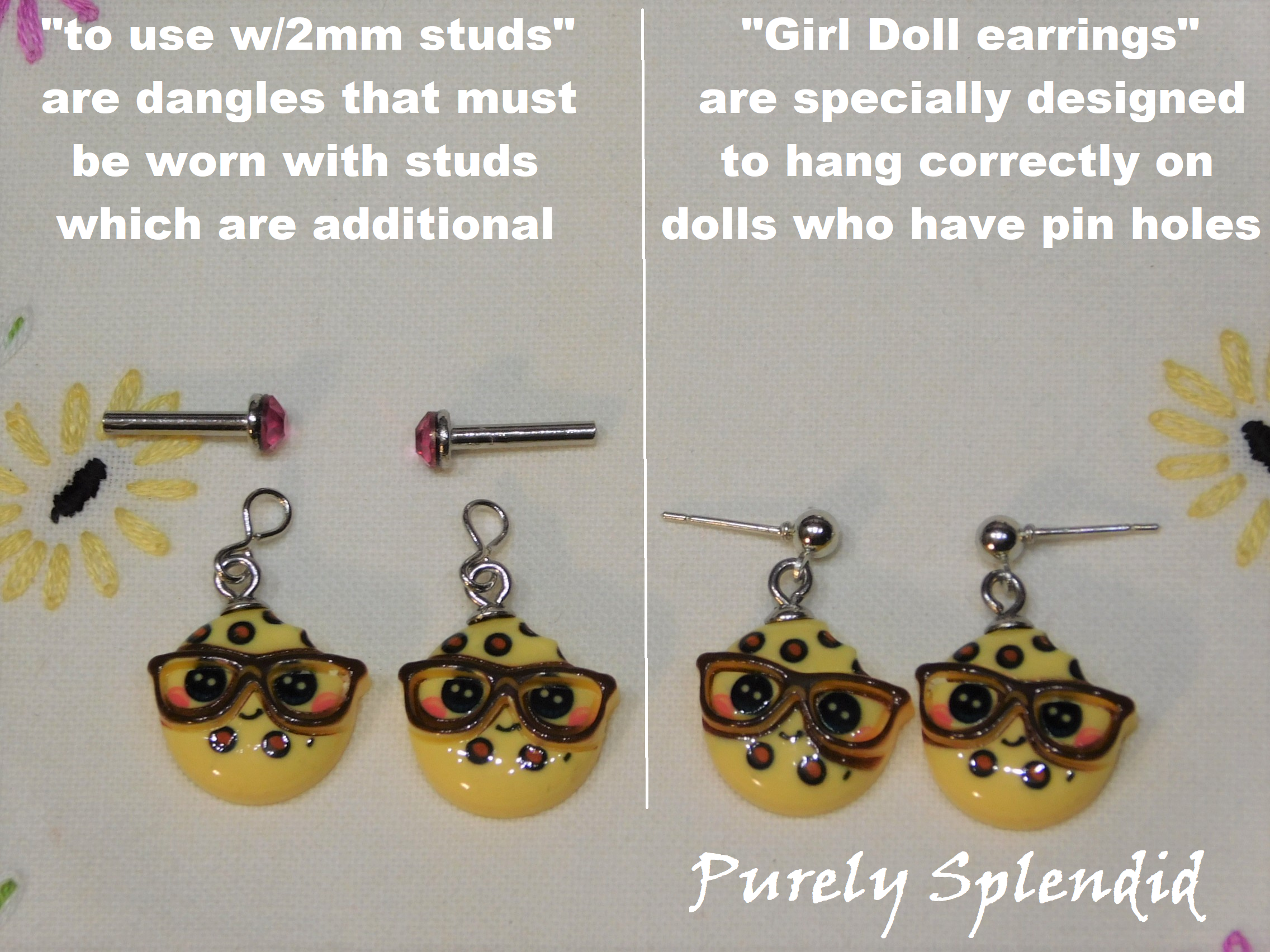 Smiling Cookie Earring Dangles