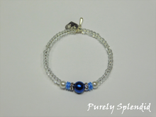 Load image into Gallery viewer, Crystal Stacking Bracelet with Blue accents
