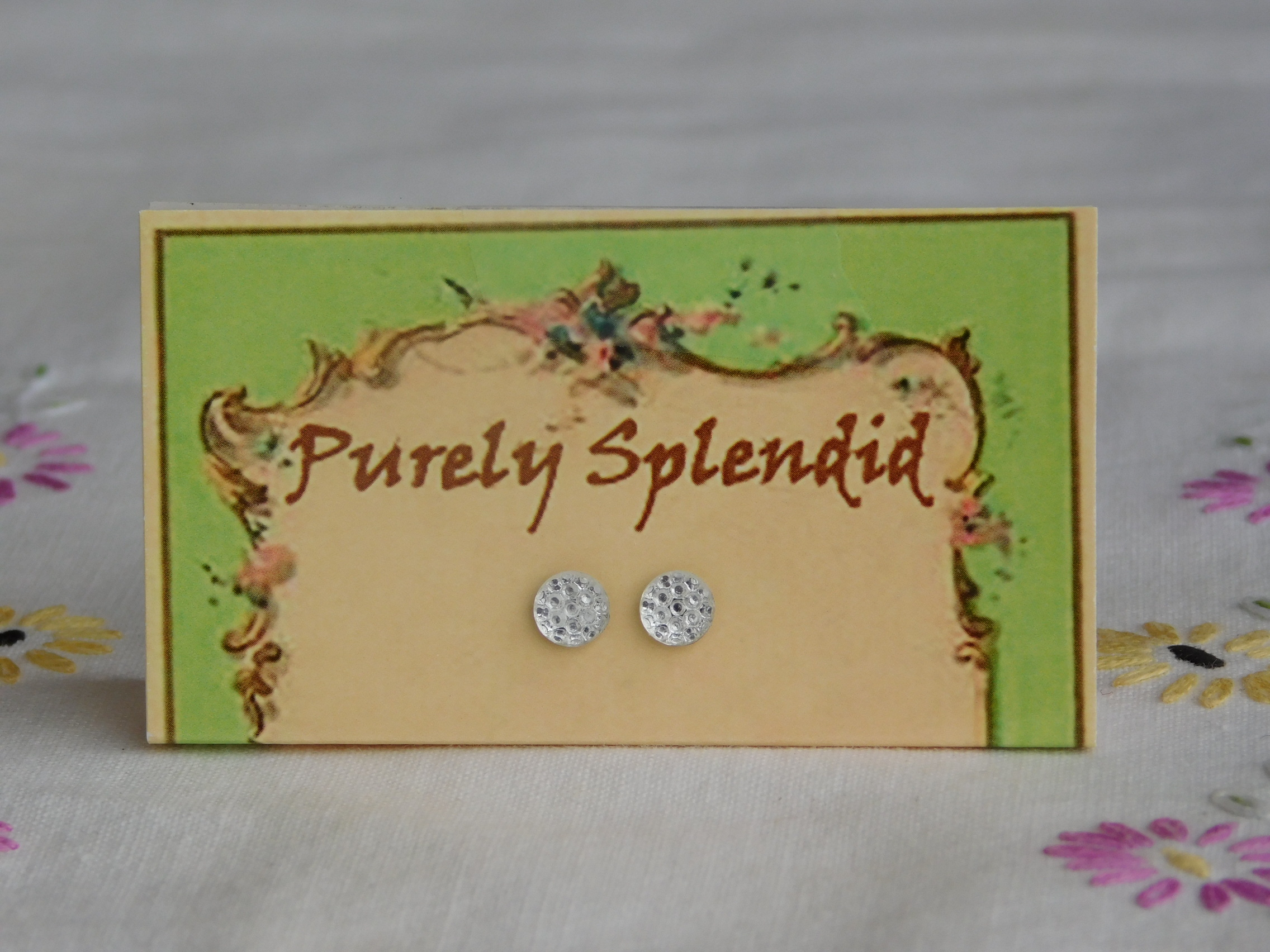 crystal bumpy studs for dolls who wear 2mm studs