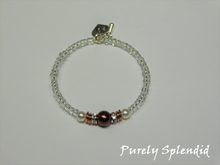 Load image into Gallery viewer, Crystal Stacking Bracelet with Chocolate accents
