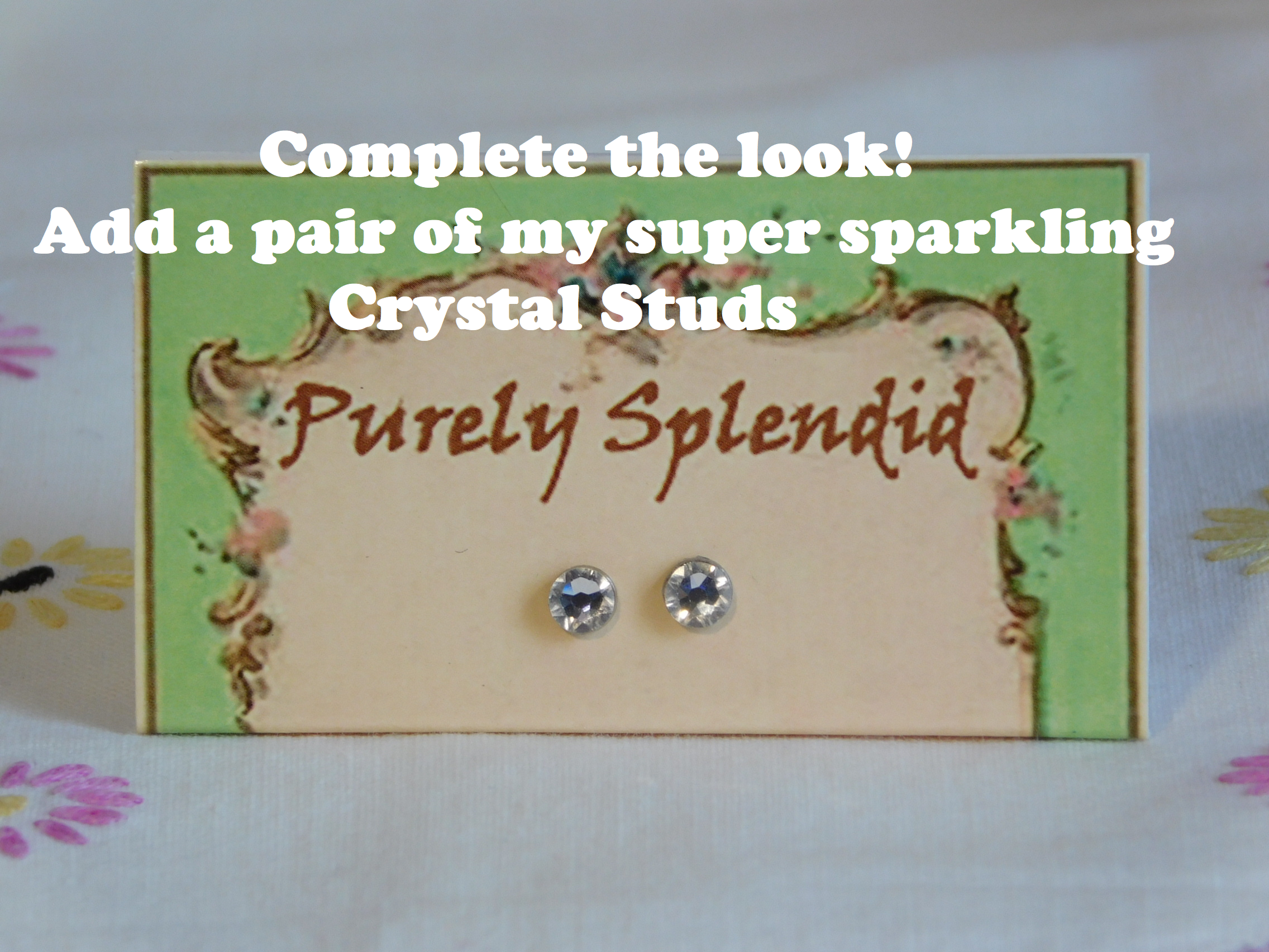 add a pair of Sparkling Crystal 2mm Studs for dolls 