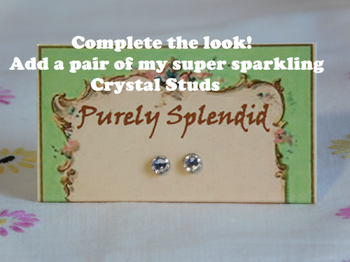 add a pair of Sparkling Crystal 2mm Studs for girl dolls | American made | Purely Splendid