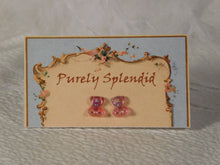 Load image into Gallery viewer, Light Pink Bear Studs shown on a Purely Splendid presentation card
