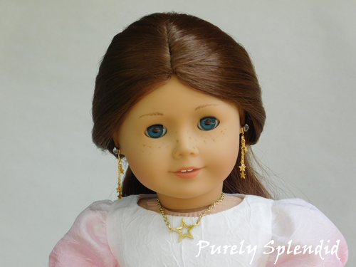 Gold Star Necklace shown on an 18 inch doll