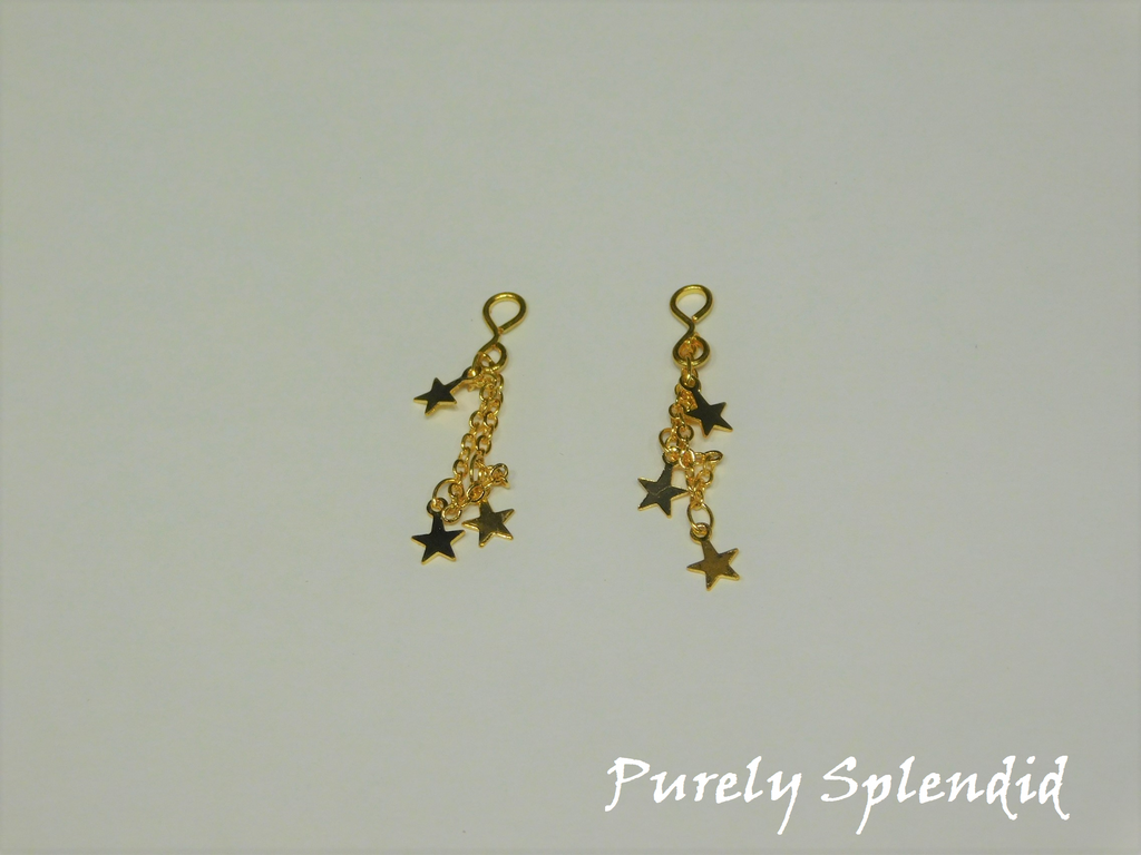 Gold Star Earrings for dolls