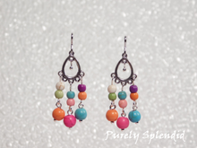 Load image into Gallery viewer, Colorful Festive Earrings for dolls who wear 2mm studs
