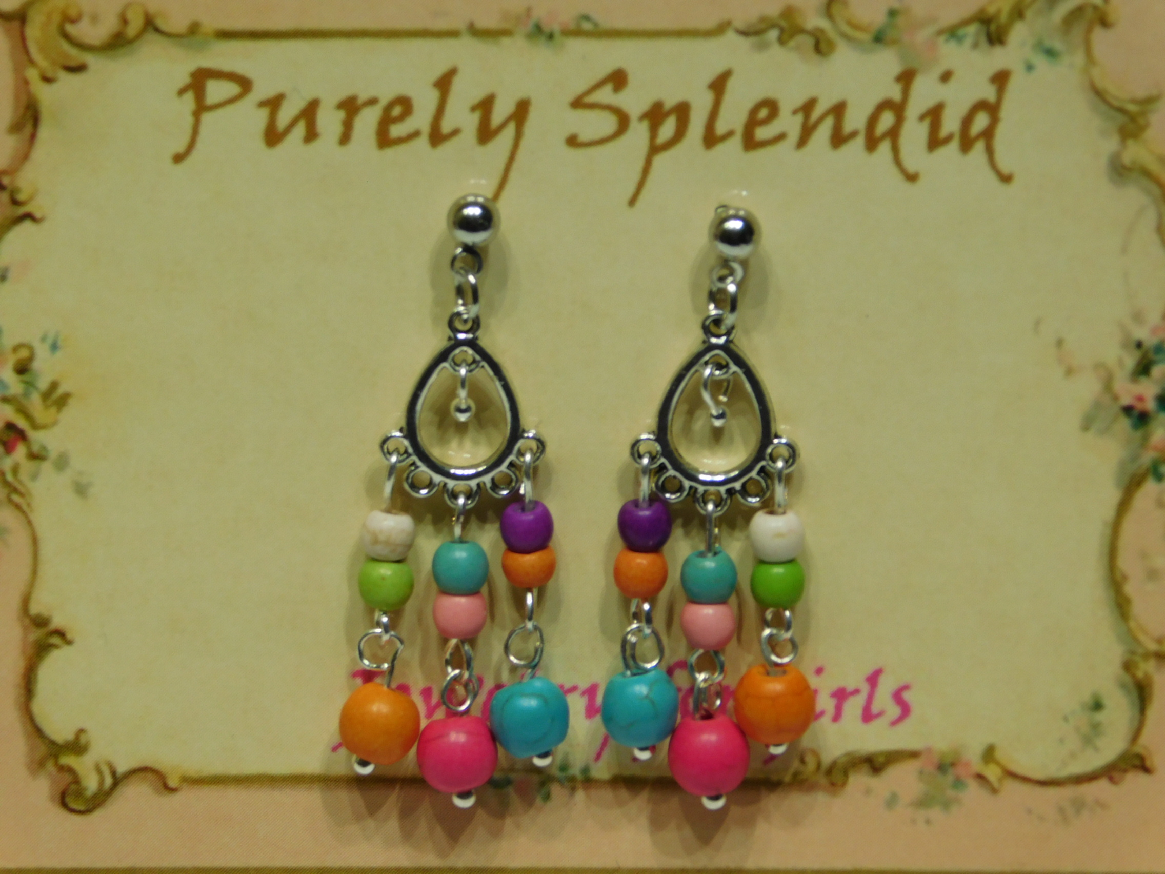 Colorful Festive Earrings for humans with pierced ears