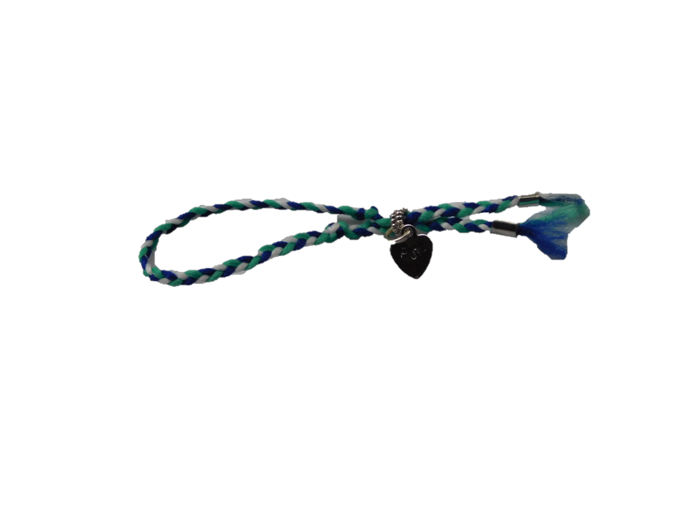 blue, green and white Friendship Bracelet
