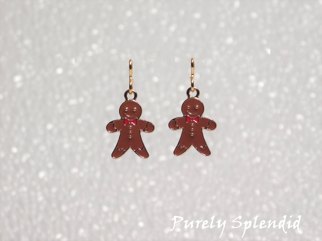Gingerbread Men Earrings for dols
