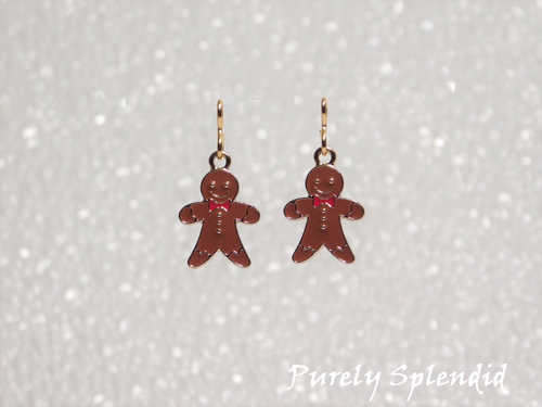 Gingerbread Men Earrings for dols