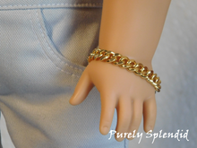 Load image into Gallery viewer, 18 inch boy doll shown wearing a Gold Chain Bracelet
