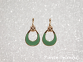 Green Door Knocker Earrings 