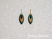 Load image into Gallery viewer, Green and Gold Earring Dangles
