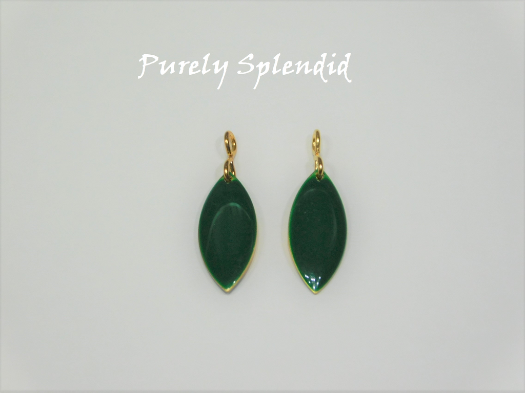 Green and Gold Earrings for dolls