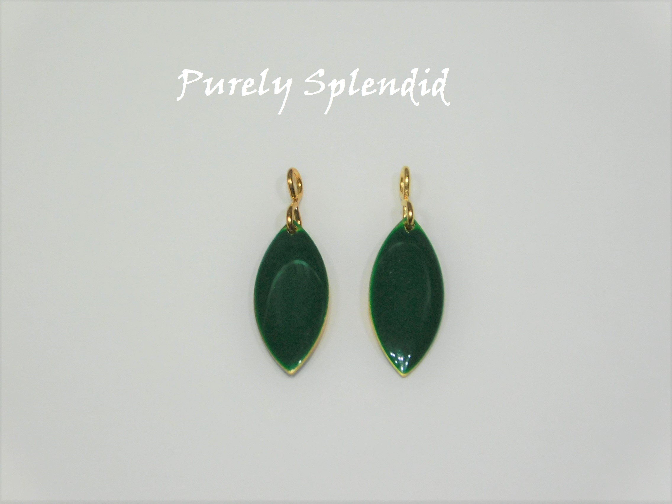Green and Gold Earrings for dolls