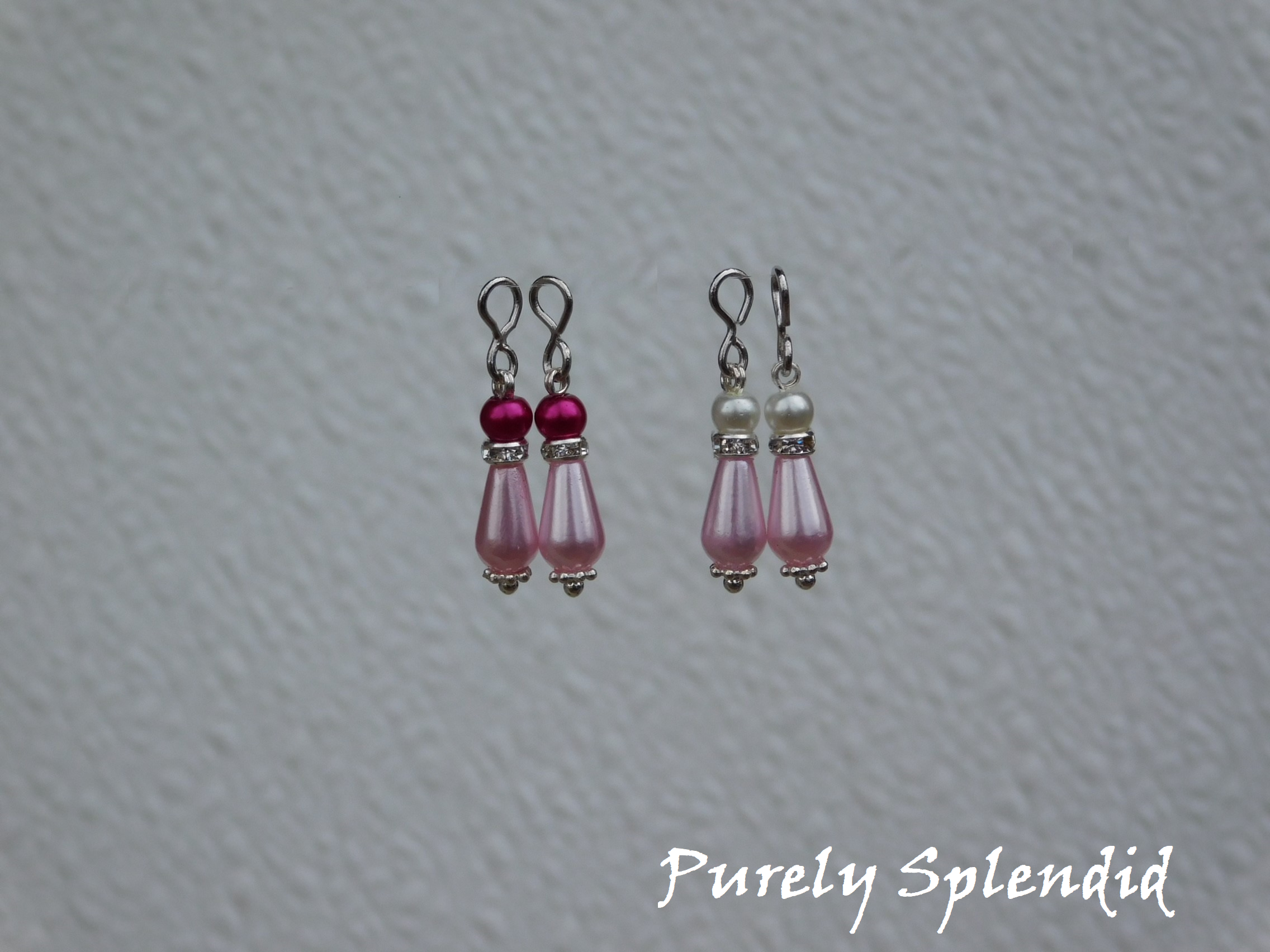 Holiday Pink Pearl Earrings