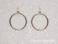 Large Golden Hoop Earring Dangles for dolls who wear 2mm studs