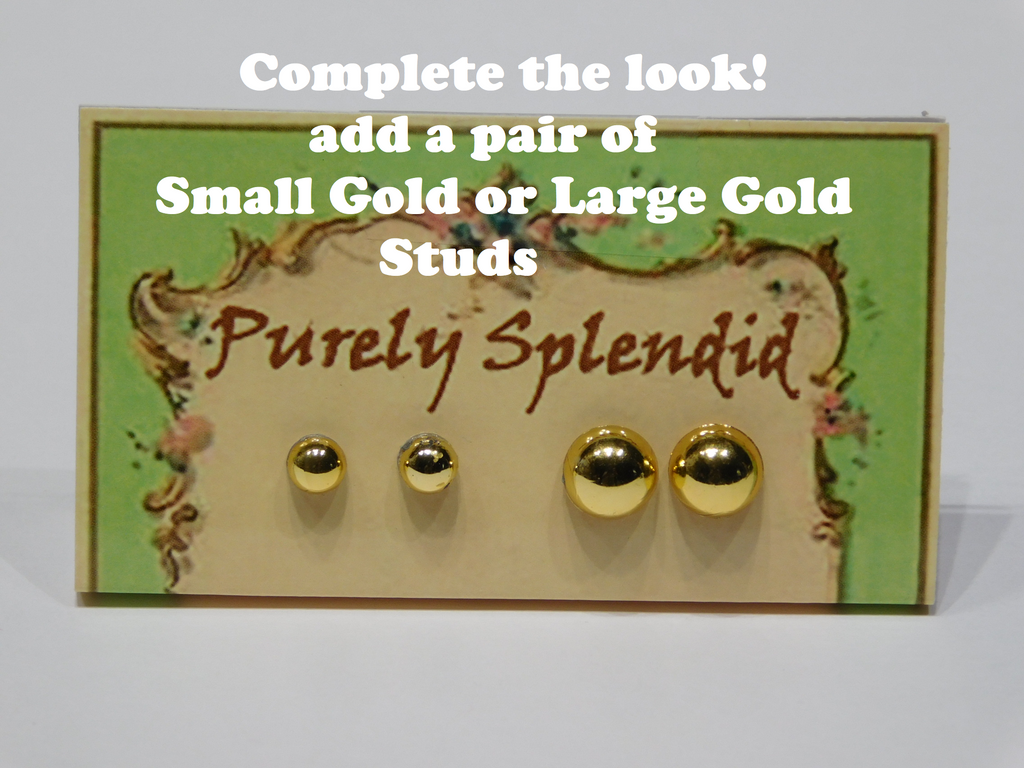 Complete the look! Add a pair of Small Gold or Large Gold Studs