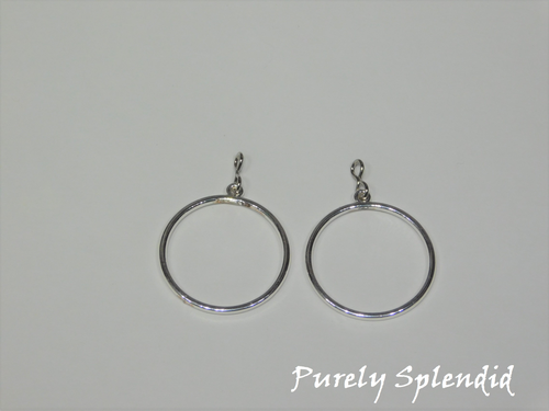 large round silver hoop earrings