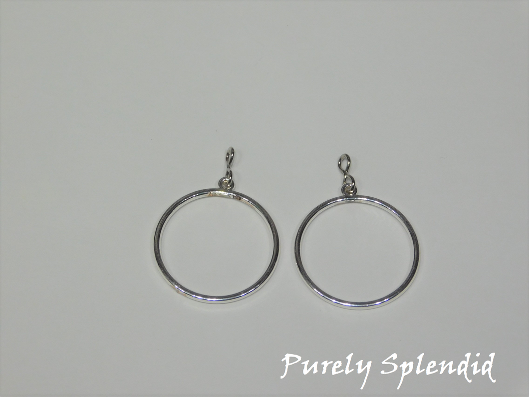 large round silver hoop earrings