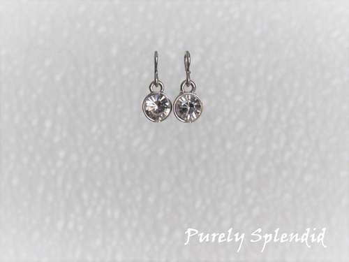 Large Sparkling Silver Earring Dangles for dolls who wear 2mm studs