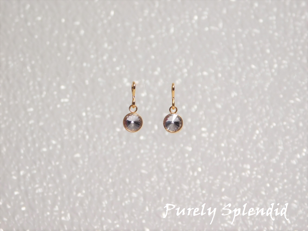 Large Sparkling Gold Earrings for dolls