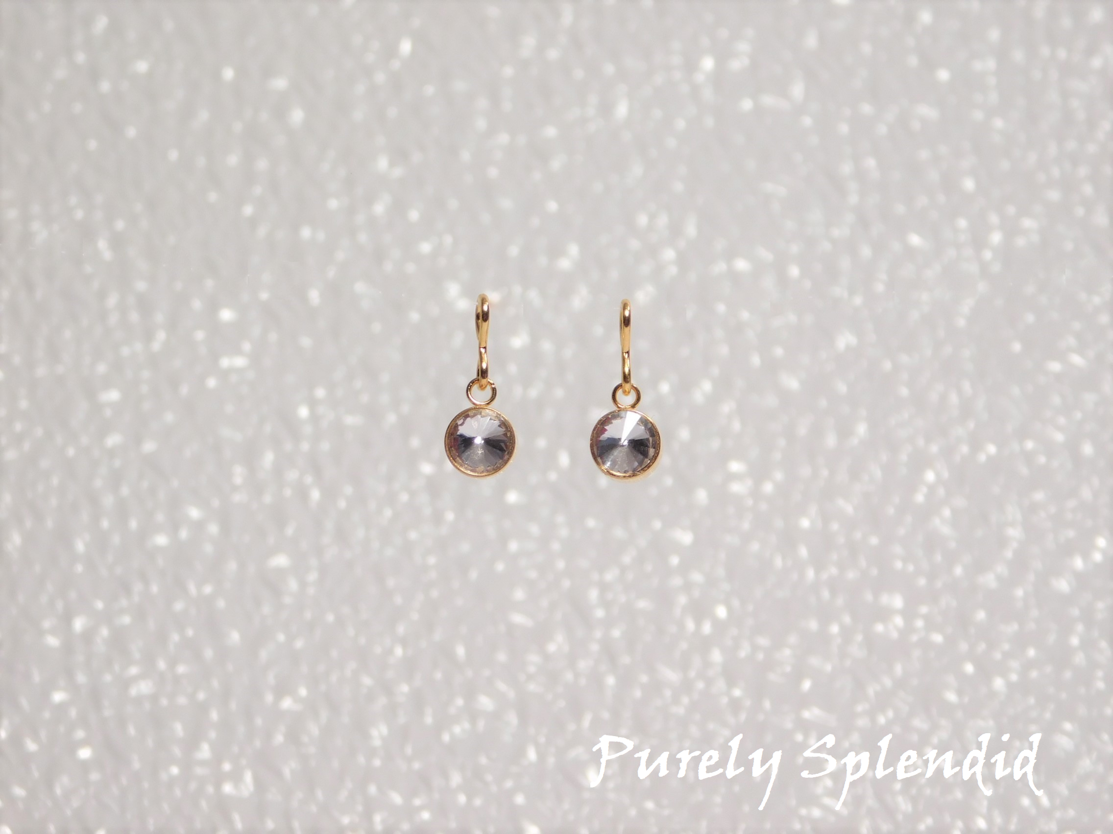 Large Sparkling Gold Earrings for dolls