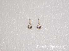 Load image into Gallery viewer, Large Sparkling Gold Earrings shown on a white background
