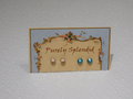 Light Turquoise and Light Peach Sparkling 2mm stud earrings for dolls