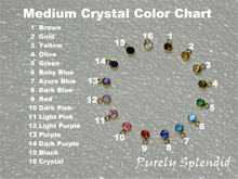 Load image into Gallery viewer, Medium crystal color chart of 16 stone colors
