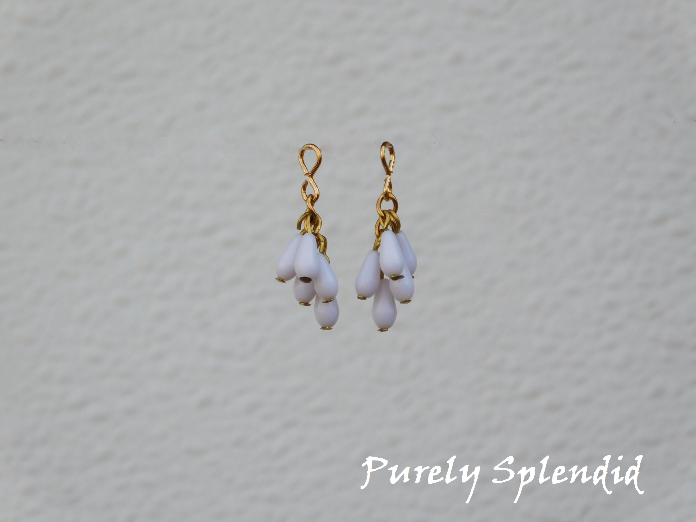 Milk Glass Earrings for dolls